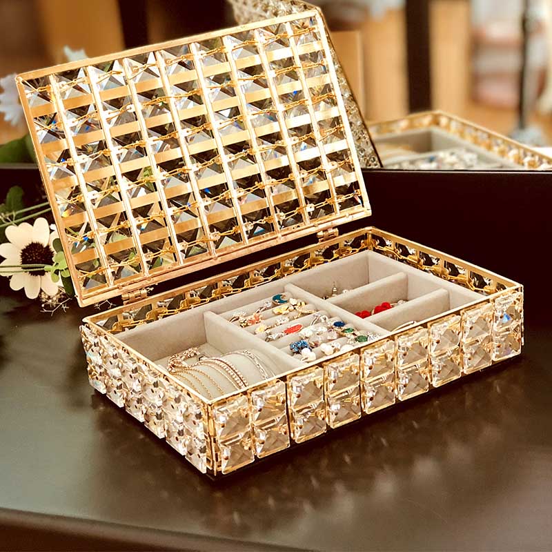 Crystal lipstick storage box cosmetic storage