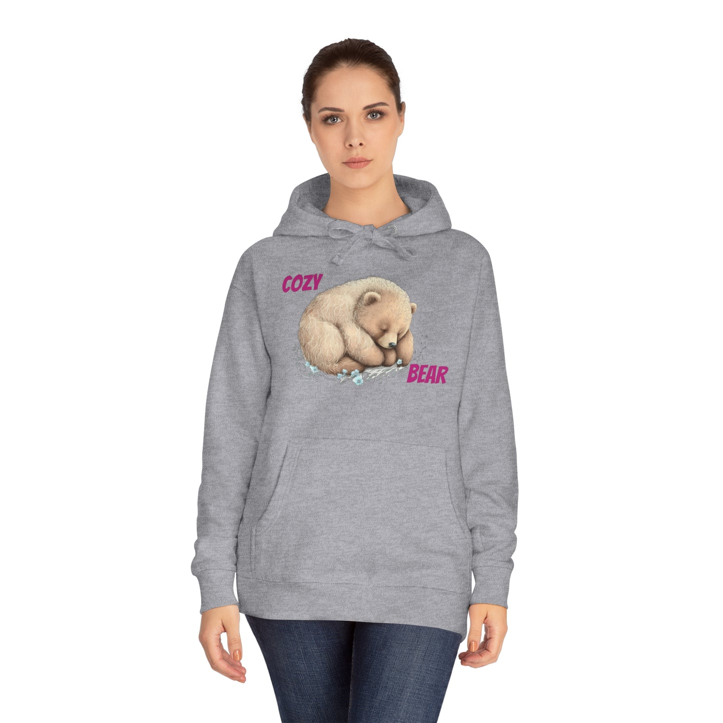 CWS Cozy Bear Unisex Fleece Hoodie By Cozy Winter Store