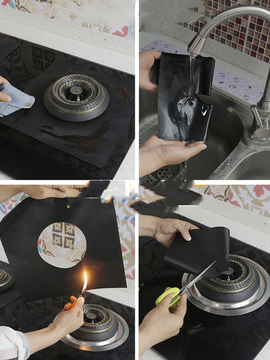 Kitchen Gas Stove Oilproof Pad Sticker Liquid Stove Protective Pad