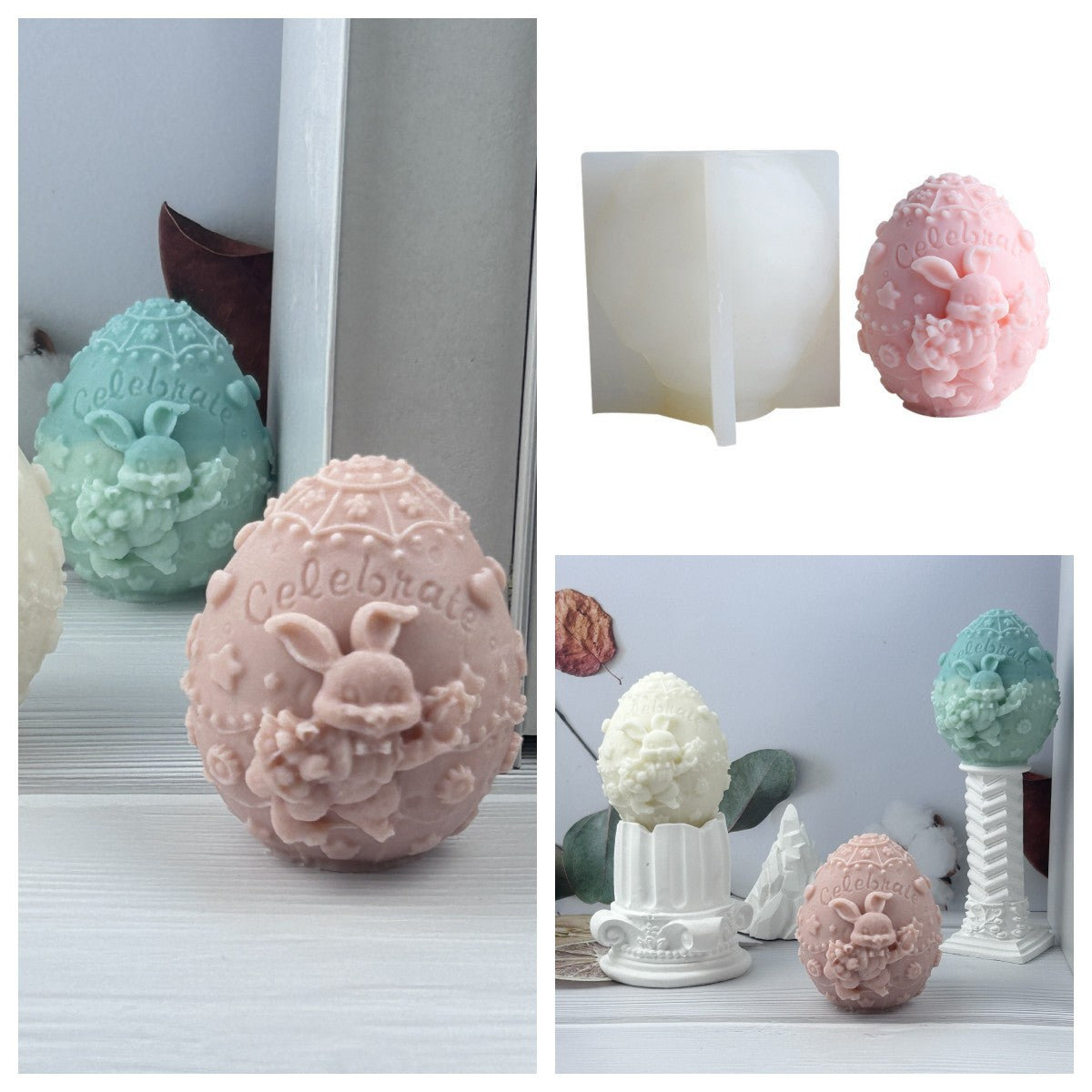 Rabbit Egg Silicone Easter Decoration Ornaments