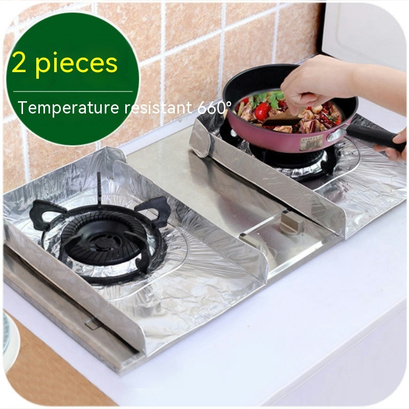 Kitchen Oil-proof Gas Cooker Pad Aluminum Foil Tinfoil 2 Pieces