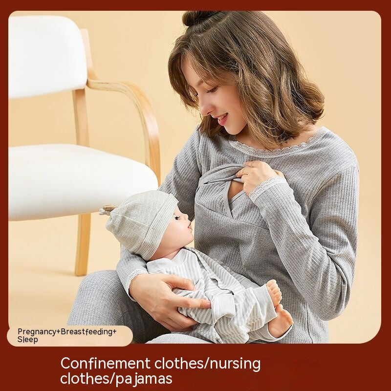 Autumn Clothes For Pregnant Women Suit Pure Cotton Breastfeeding