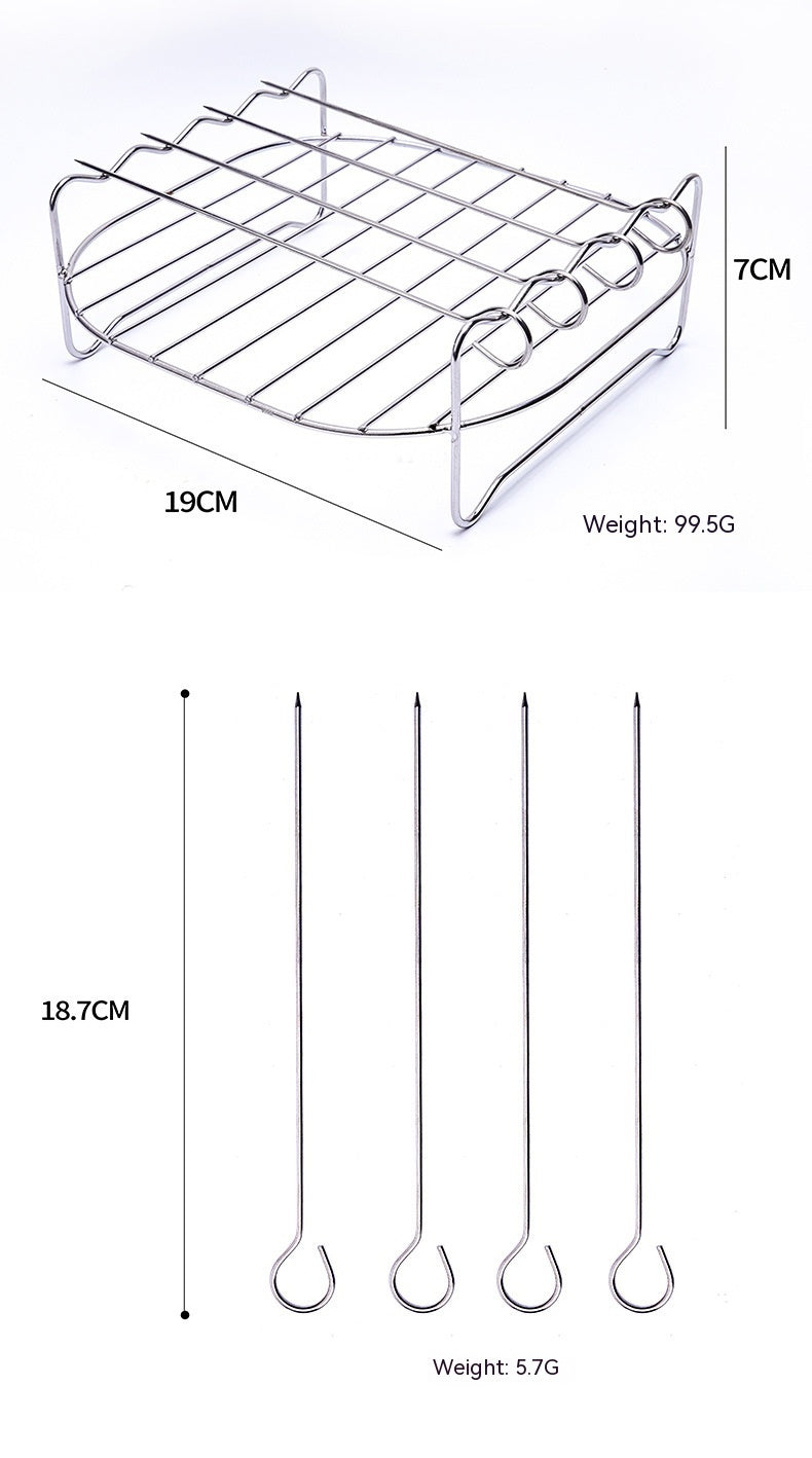 Air Fryer Grill Rack 430 Edelstahl Doppel Schicht Dampfgarer