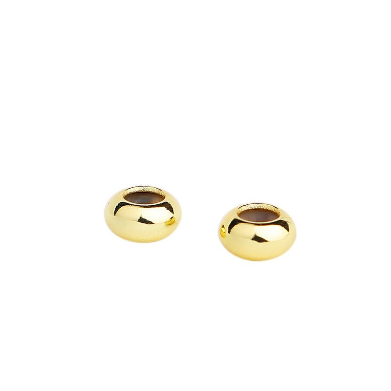 14K Gold-coated Ribbon Silicone Hollow Bead