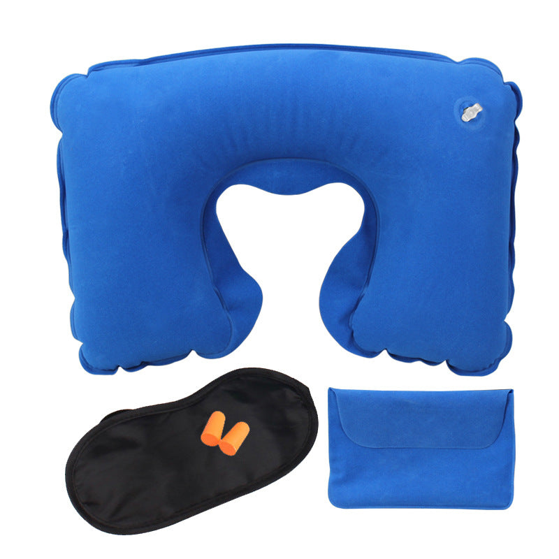 Portable aircraft neck protector and neck pillow