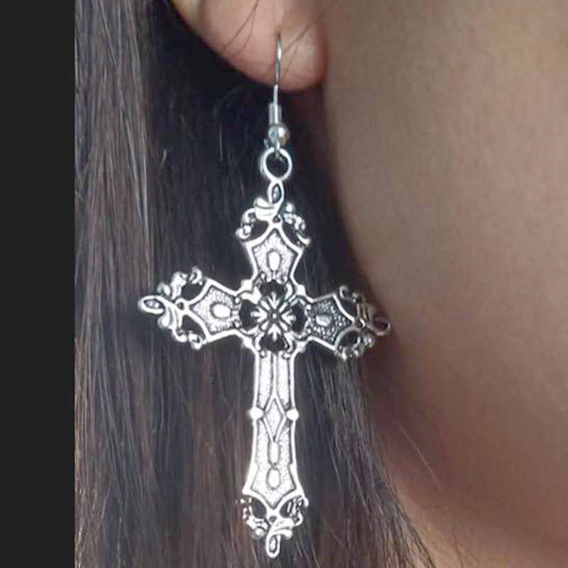 Baroque Cross Ear Hook High Profile Retro Bohemian Cold Wind