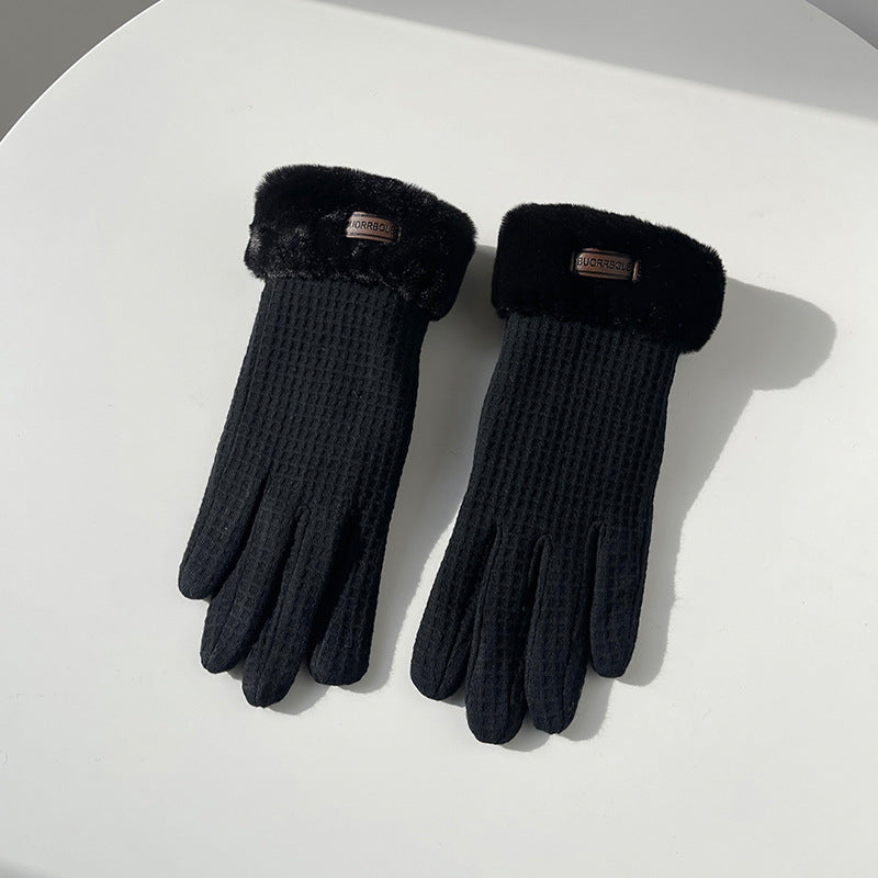 Dicke, warme Touchscreen-Winterhandschuhe für Damen