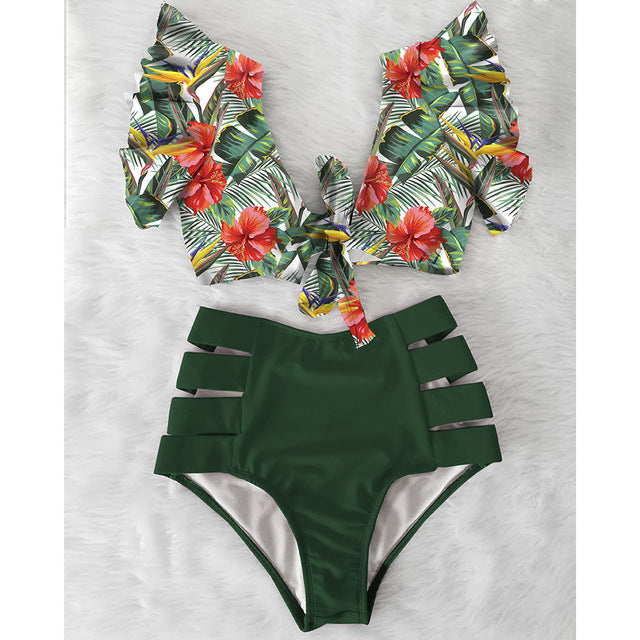 High waist bikini sexy 2-piece set