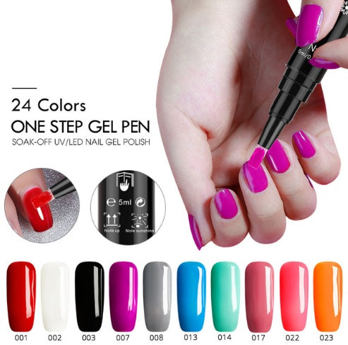 3 in 1 Gel-Nagellack-Stift Glitter One Step Nail Art Gel Polish Hybrid