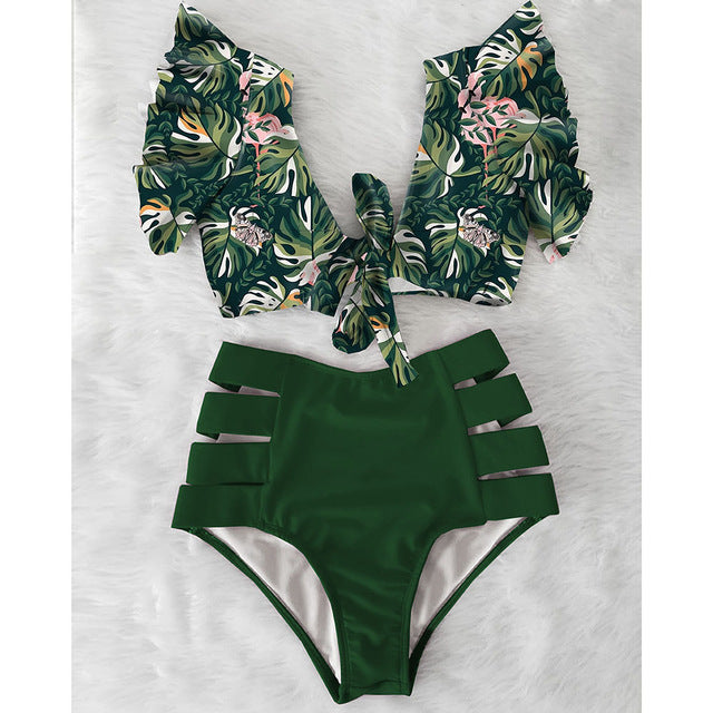 High waist bikini sexy 2-piece set