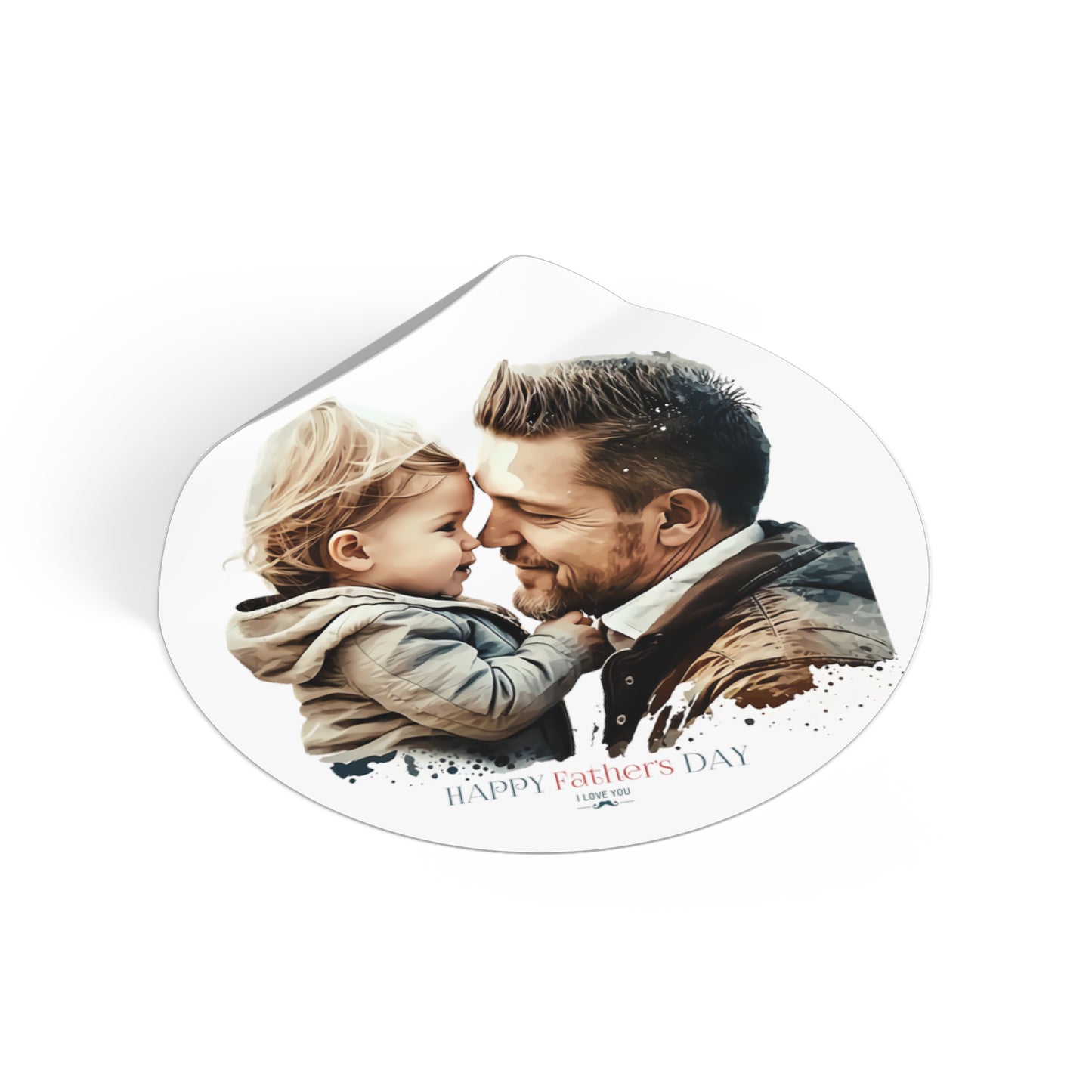 CWS Celebrations Fathers Day "Happy Fathers Day" Round Vinyl Stickers