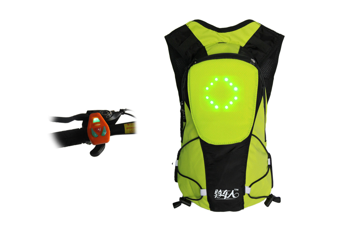 Turn signal backpack LED backpack warning light