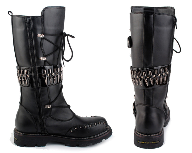 DocStride's RebelRide Punk Motorcycle Boots