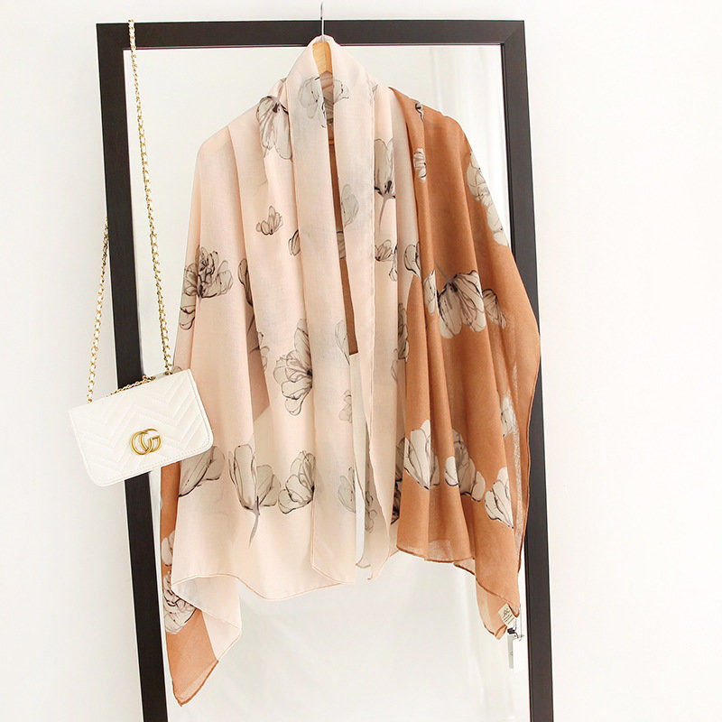 Holiday shawl sunscreen silk scarf