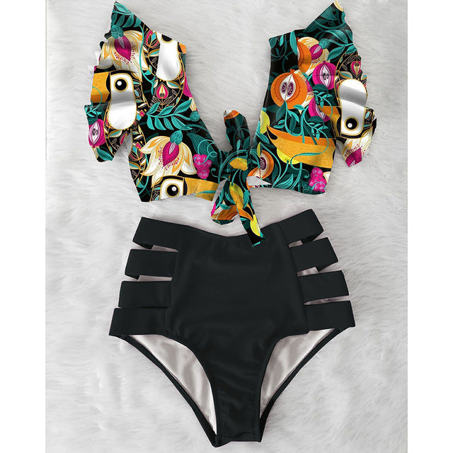 High waist bikini sexy 2-piece set