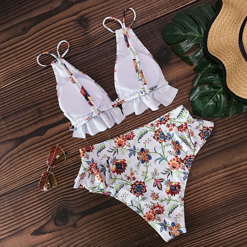 Split print ladies bikini