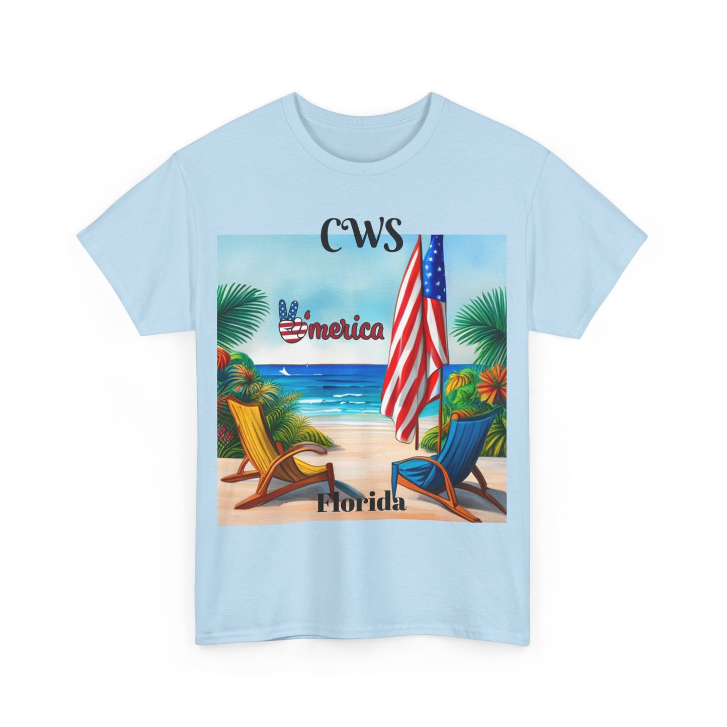 CWS Florida Unisex Heavy Cotton Tee By Cozy Winter Store