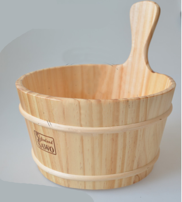 Wooden barrel and wooden spoon