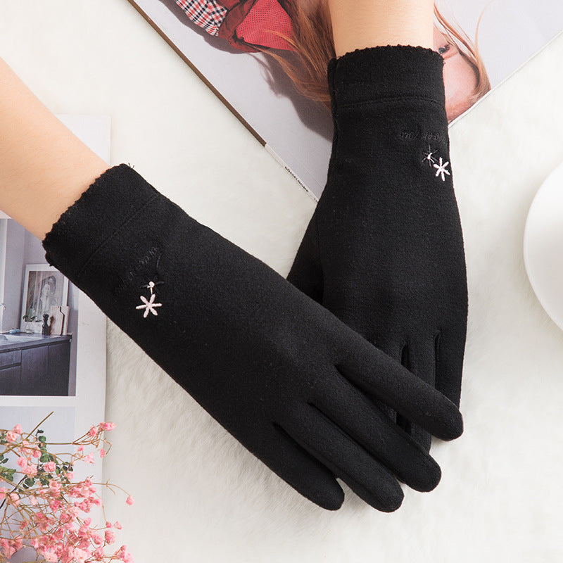 Warm gloves winter ladies