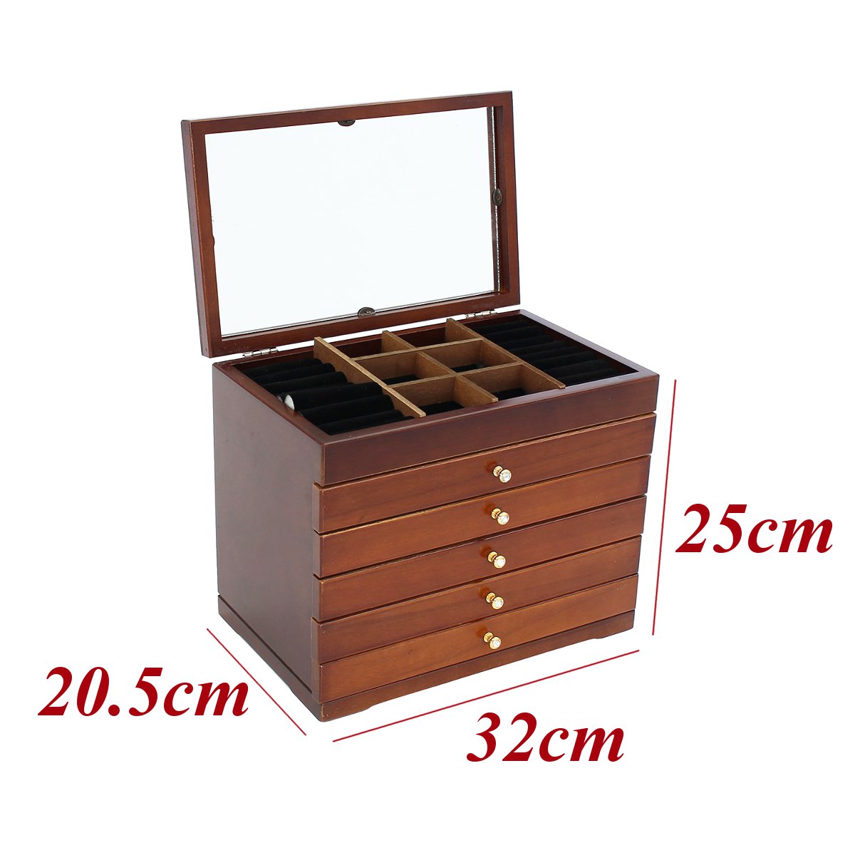 Wooden antique large-capacity storage box