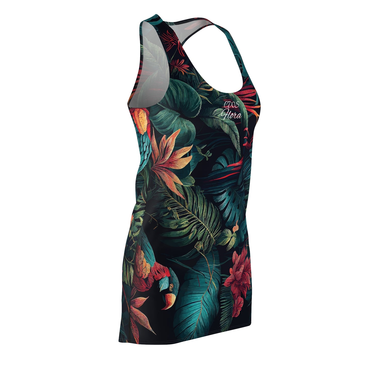 CWS Flora Women's Cut & Sew Racerback Dress By Cozy Winter Store