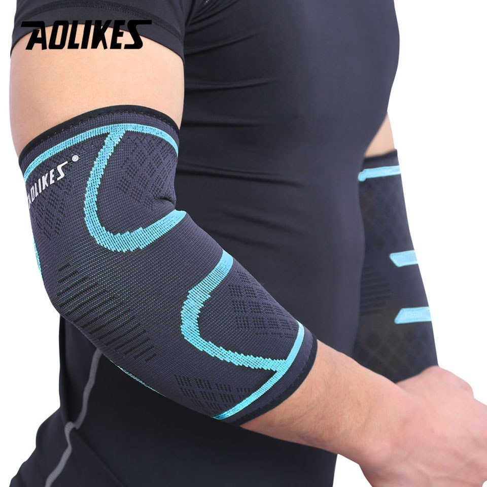 AOLIKES 1PCS Breathable Elbow Support Basketball Football Sports Safety Volleyball Elbow Pad Elastic Elbow Supporter