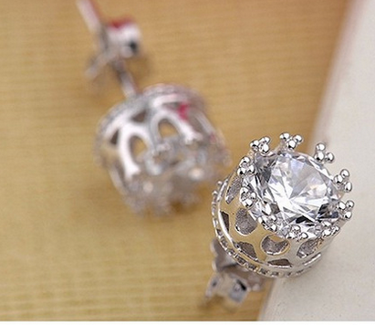 925 Sterling Silber Ohrringe Krone hypoallergen Ohrringe exquisite Schmuck Modeschmuck Liebhaber