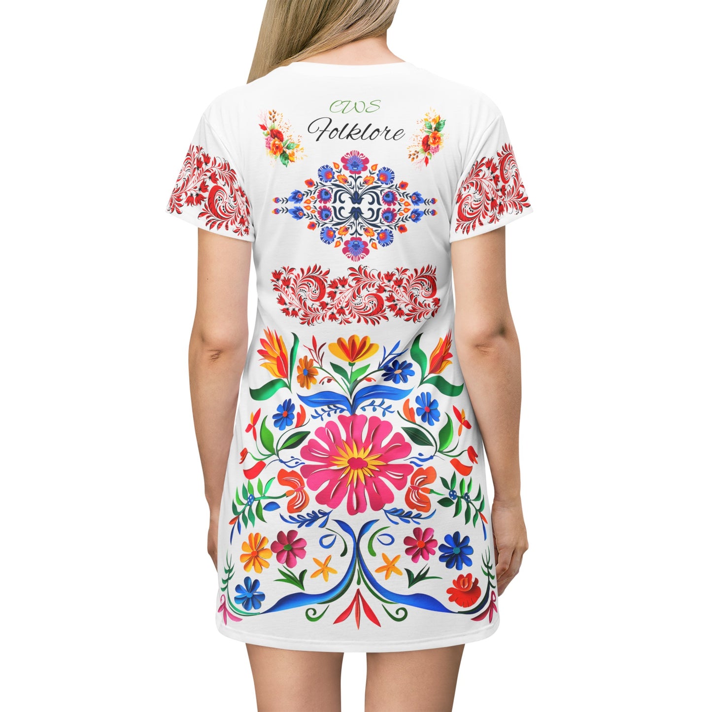 CWS Folklore Slavica T-Shirt Dress By Cozy Winter Store