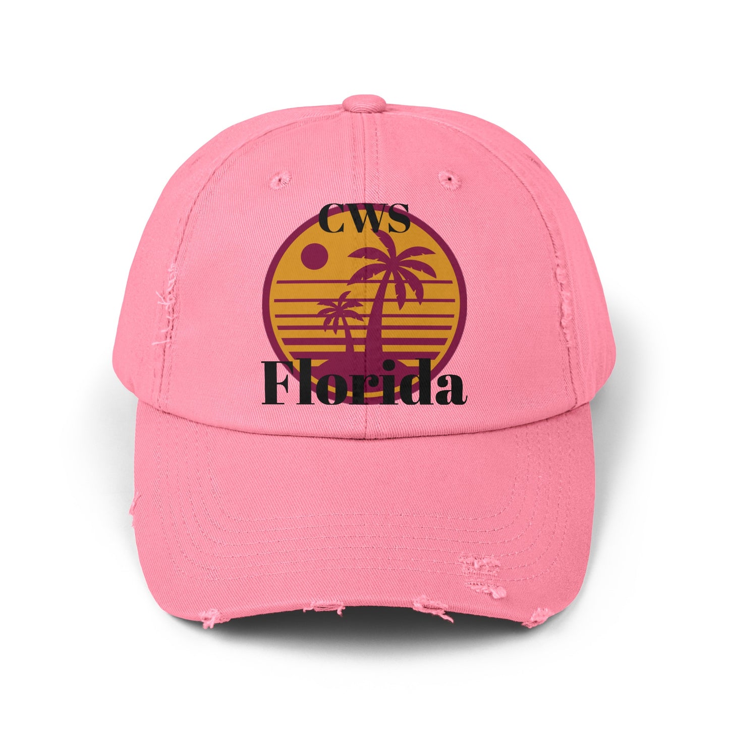 CWS Florida Unisex Distressed Cap By Cozy Winter Store (ships within USA only)