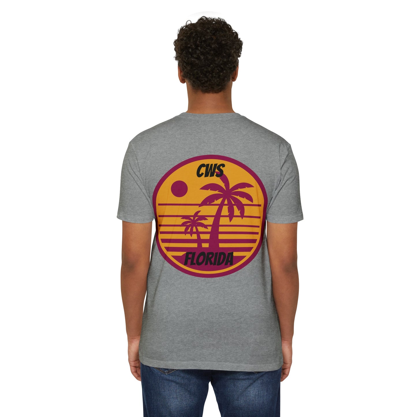 CWS Florida USA Flag Unisex CVC Jersey T-shirt By Cozy Winter Store (ships within USA only)