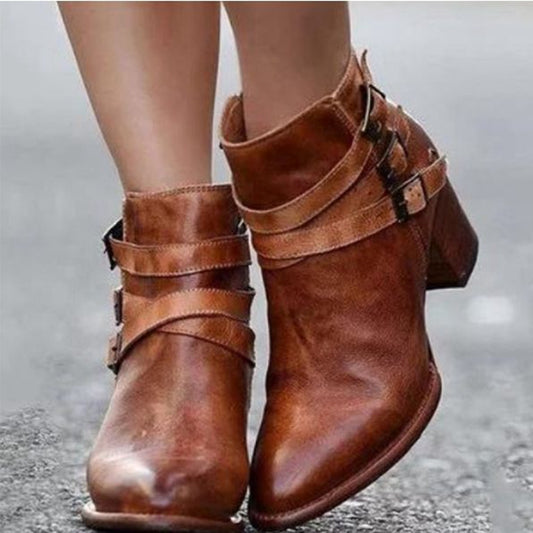 DocStride's RoundEase Flat Ankle Boots