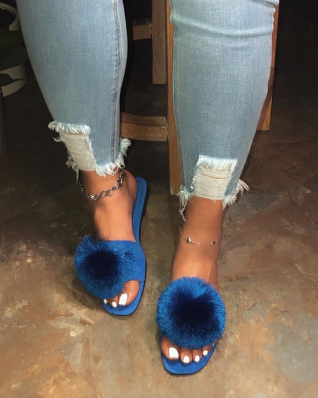 New summer furry sandals