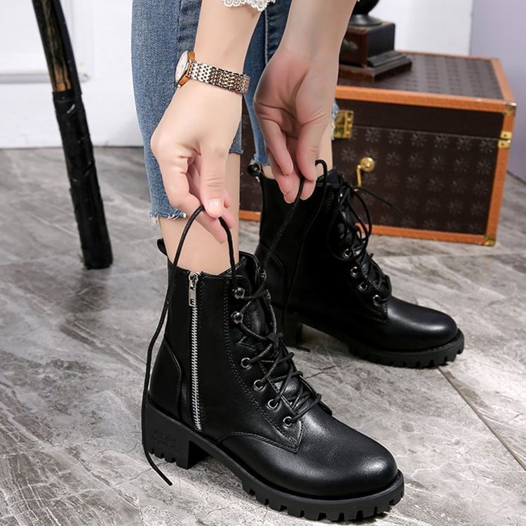 Ladies Vintage Combat Autumn Boots