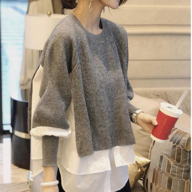 Women's Sweater Two-Piece Knitted Top