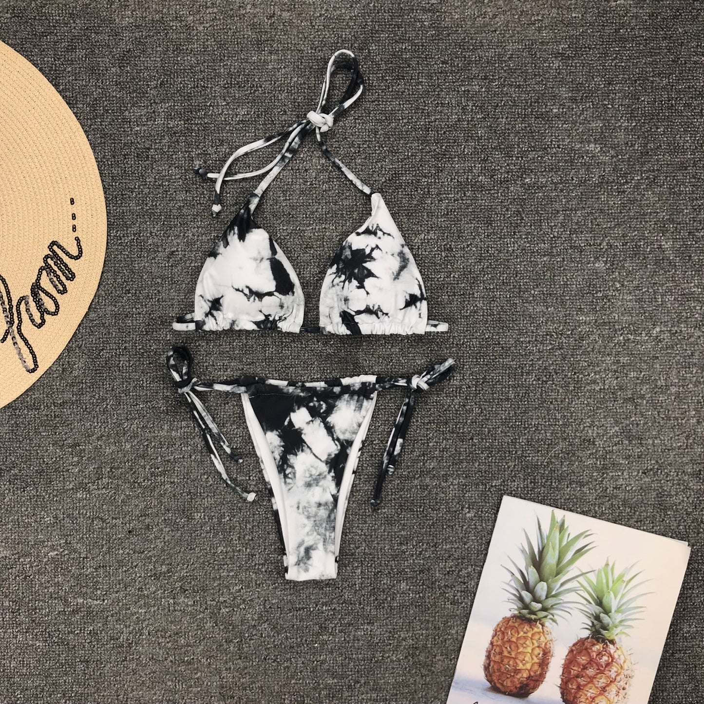 Rendering printed sexy bikini