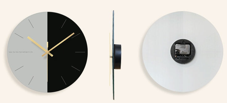 Tempered glass wall clock