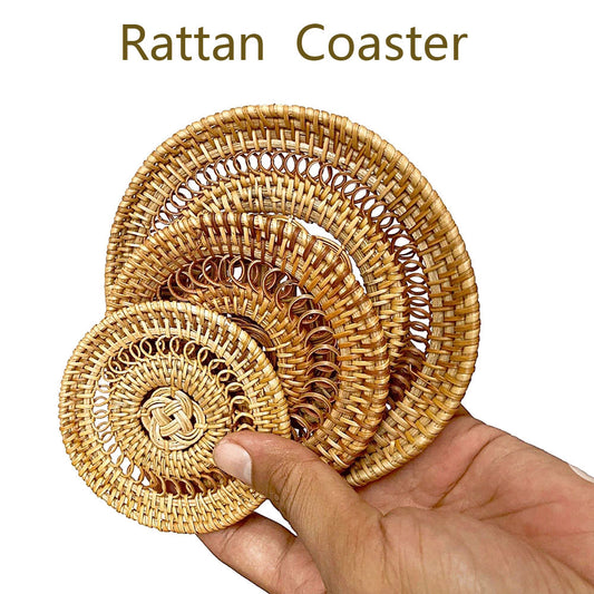 Vietnamese handmade rattan coaster