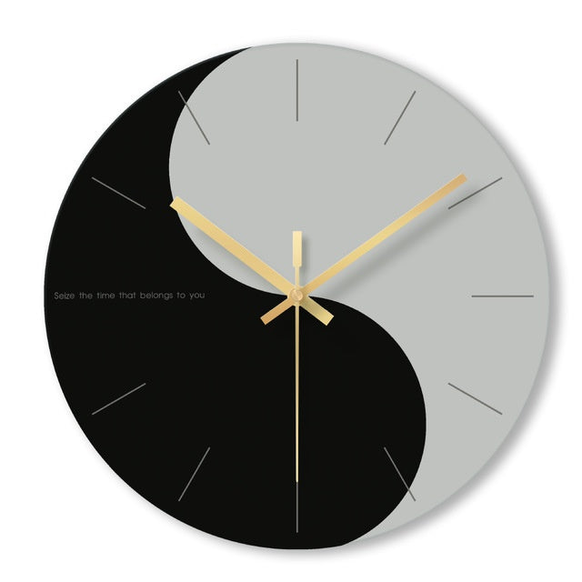 Tempered glass wall clock