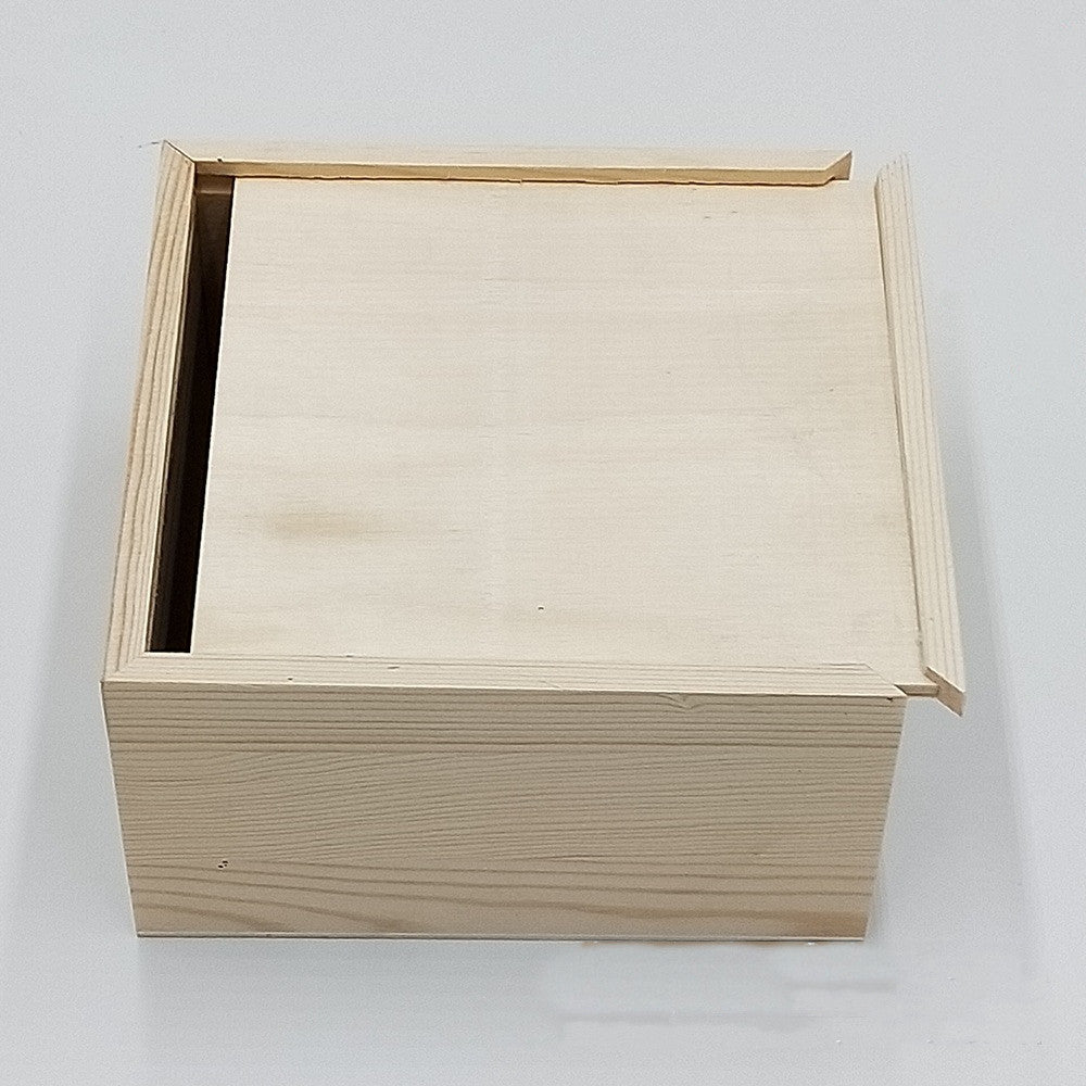 Wooden clamshell gift box Wooden packing box Rectangular tool wooden box