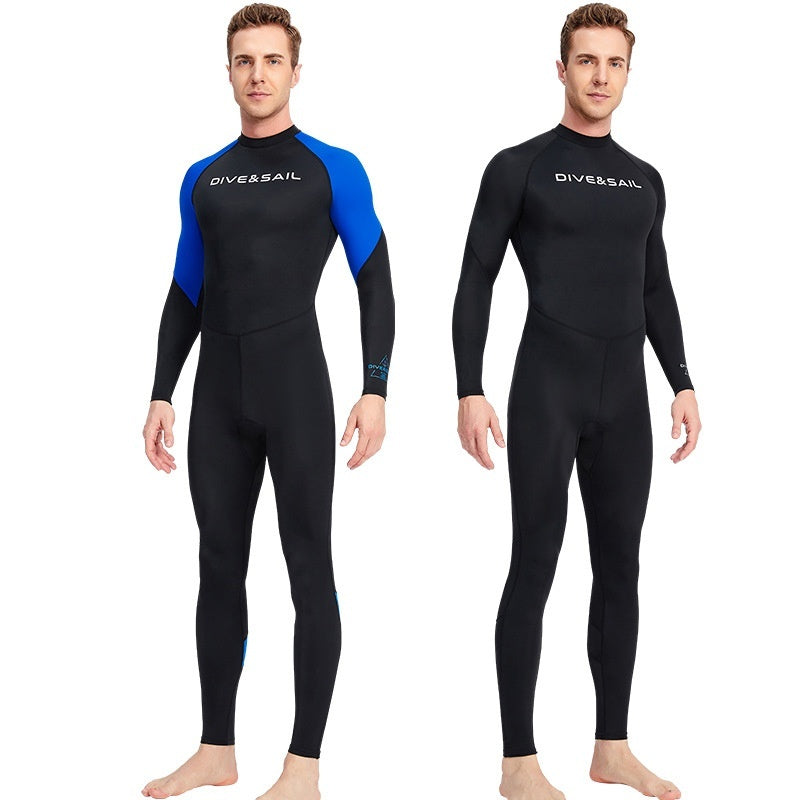 New Diving Suit Men's One-piece Thin Type Sunscreen Quick-drying Swimsuit