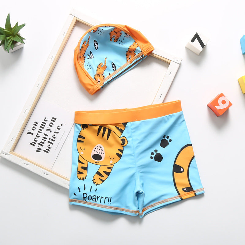 Cartoon dinosaur swimming trunks set