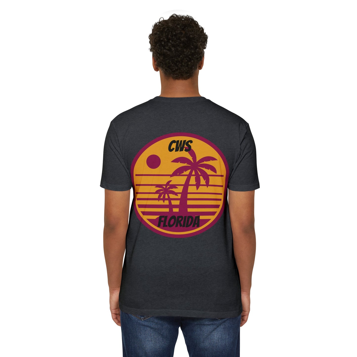 CWS Florida USA Flag Unisex CVC Jersey T-shirt By Cozy Winter Store (ships within USA only)