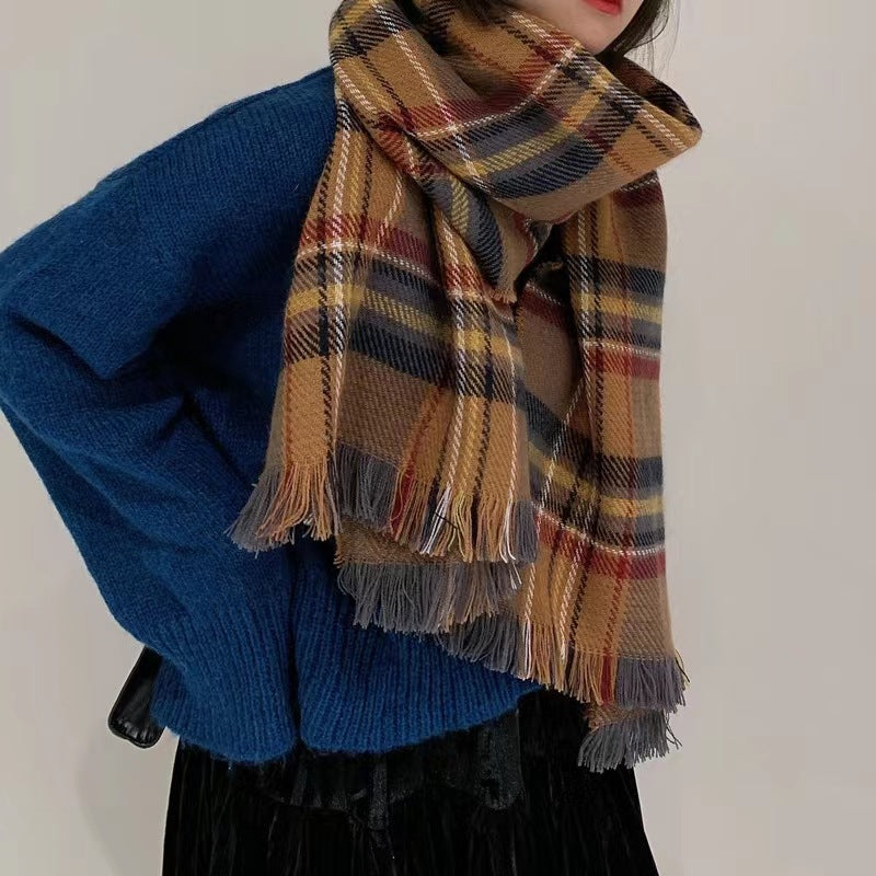 New Scarf Female Winter With High Quality Students Long Warm Shawl Dual-Use