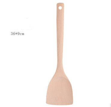 Unpainted wooden shovel wooden spoon non-stick special shredder long handle spoon