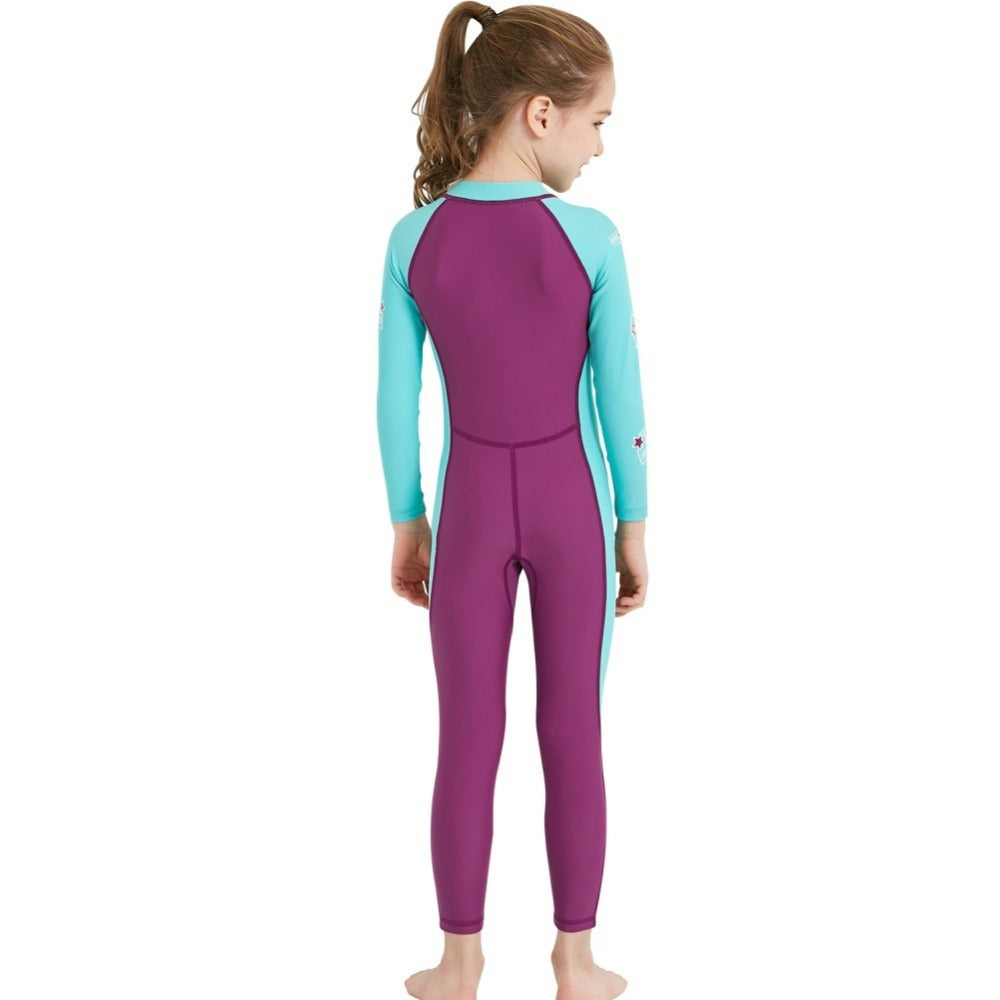 One-piece long-sleeved sunscreen and quick-drying wetsuit