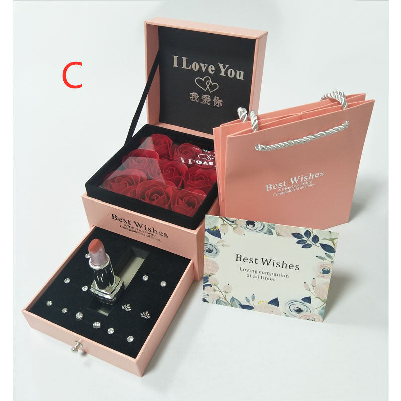 Rosa Rose Box Armband Verpackung Box Kosmetische Lippenstift Box