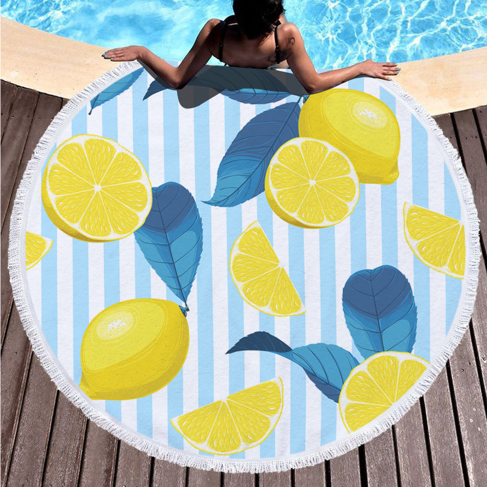 Digital printing round beach towel