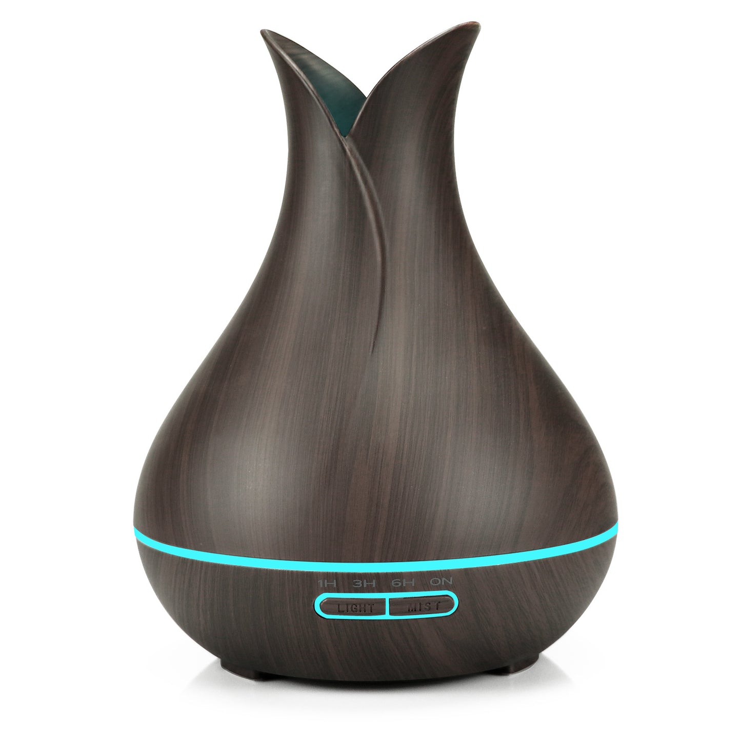 400ml Wood Grain Wifi Remote Smart Aroma Diffuser Graffiti App Household Wood Grain Humidifier Petal Aroma Diffuser