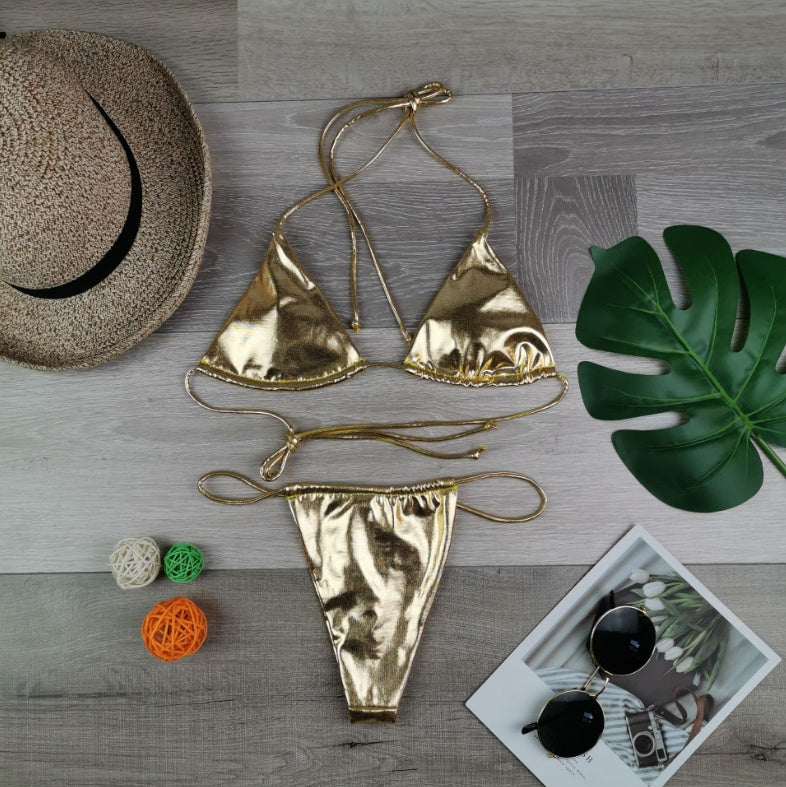 Split bronzing bikini