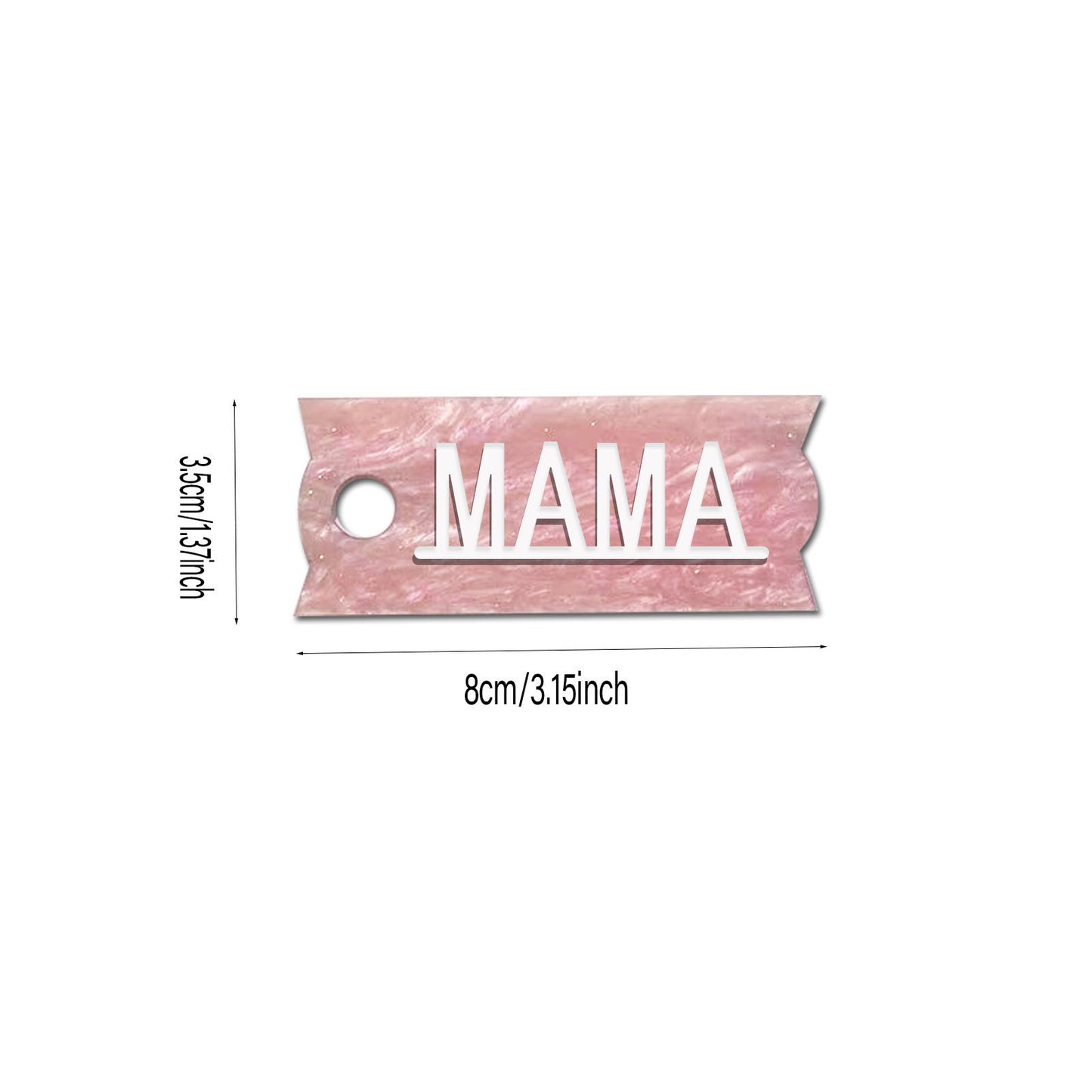 3D MAMA Acrylic Car Cup Cover Decorations